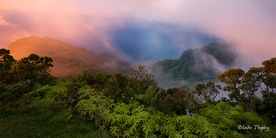 Kalalau,Kalalau lookout,Kauai,Lehua Island,Ni'ihau Island,Princeville,Waimea Canyon,sunset, Hawaii