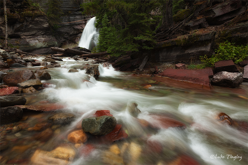 Baring Falls, Glacier National Park, MT, Montana, Waterfall, GNP 