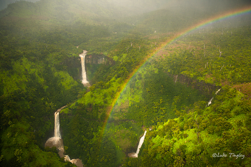 Heli,Helicopter Flight,Doors Off, Kauai,Napali Coast,Princeville,Rain, Rainbow, Waterfalls, Hawaii