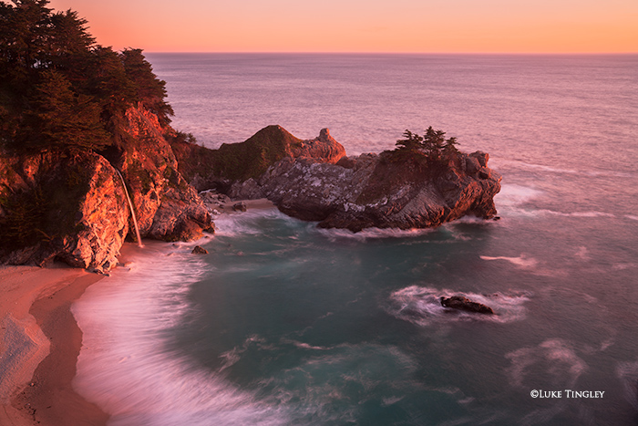 McWay Falls, Big Sur, Julia Pfeiffer Burns State Park, CA, Sunset, Mc Way Falls