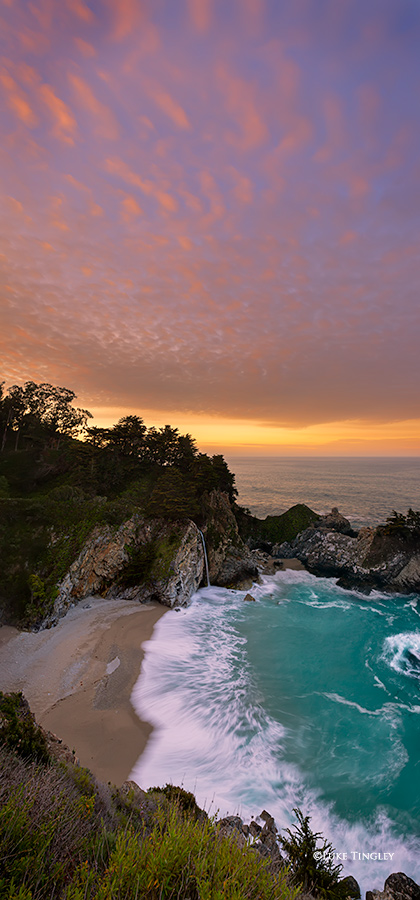 McWay Falls, Big Sur, Julia Pfeiffer Burns State Park, CA, Sunset