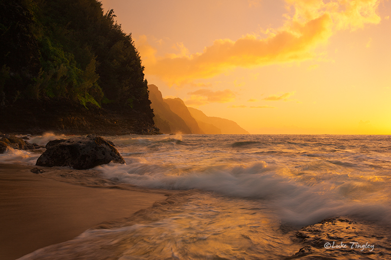 Kauai,Ke'e Beach,Princeville,sunset, Hawaii, North Shore