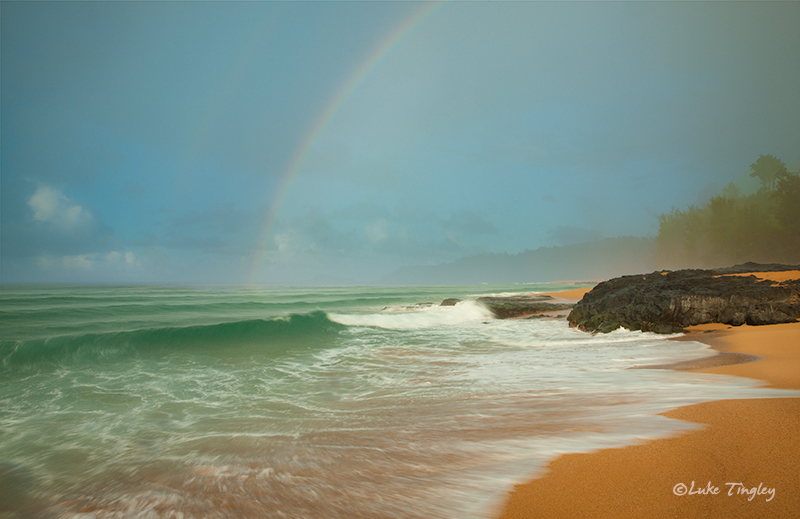 Kauai,Kauapea Beach,Kilauea Lighthouse,Princeville,Rain,Secret Beach,Waves,sunset, Hawaii