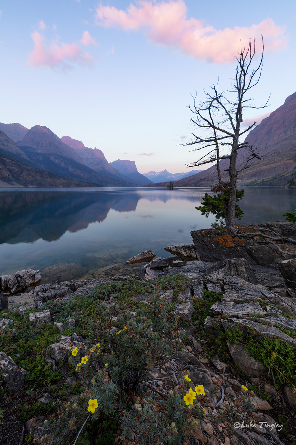 GNP, Glacier National Park, Montana, St Mary Lake, Summer, Wild Goose Island