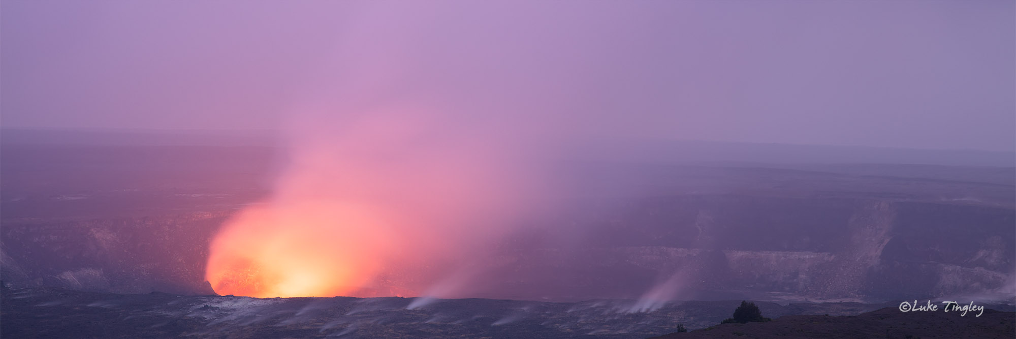Sunset at Kilauea Crater.