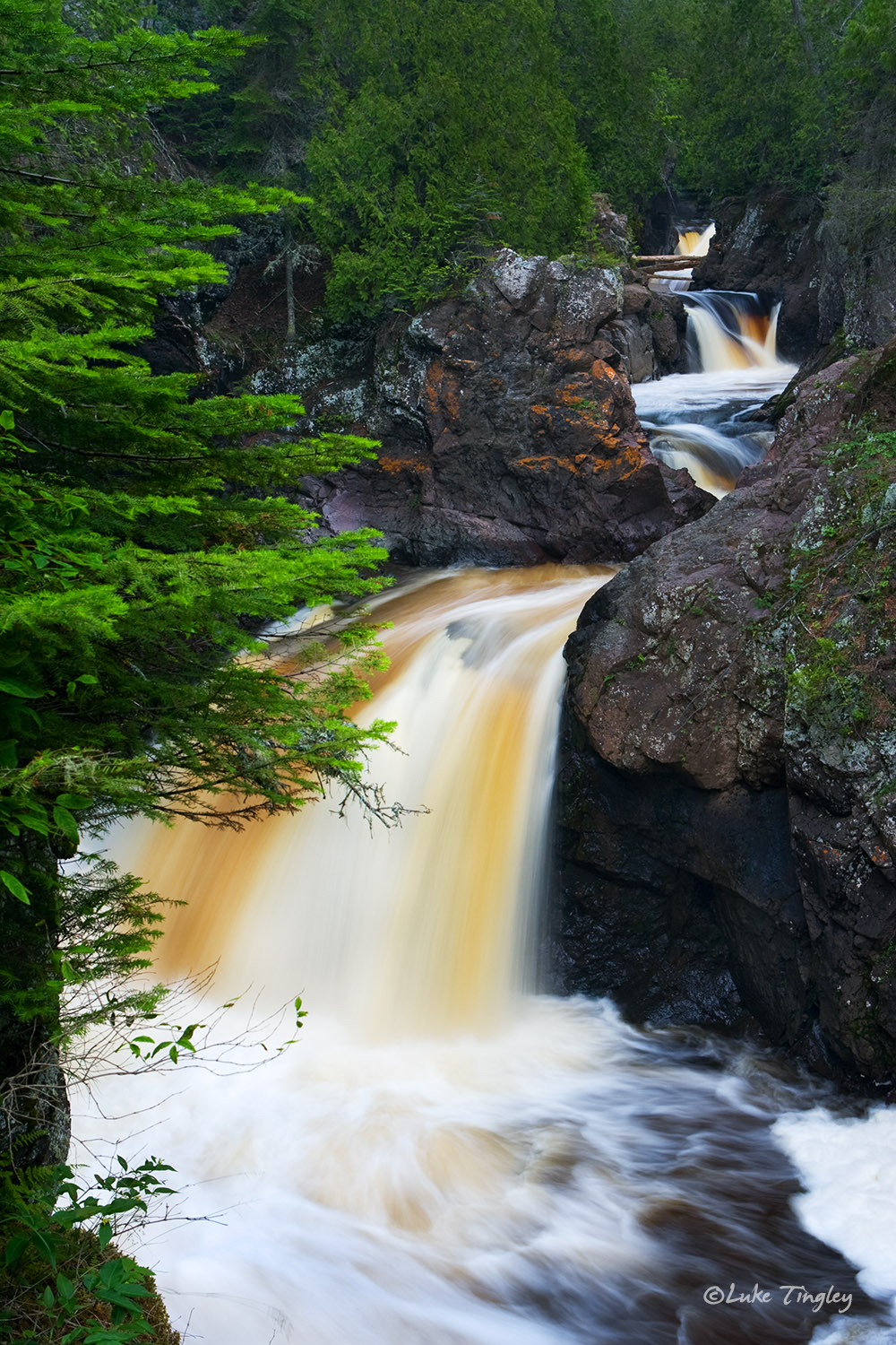 Cascade Falls State Park, Lutsen, Minnesota, waterfalls, green, north shore drive, lake superior, united states, midwest, MN