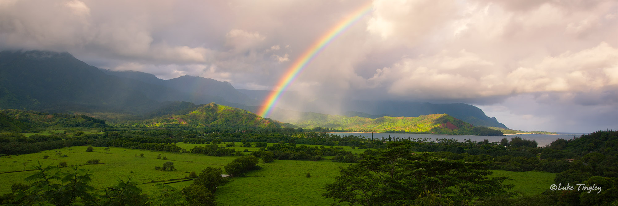 Hanalei,Hanalei Overlook,Kauai,Princeville, Rainbow, Hawaii