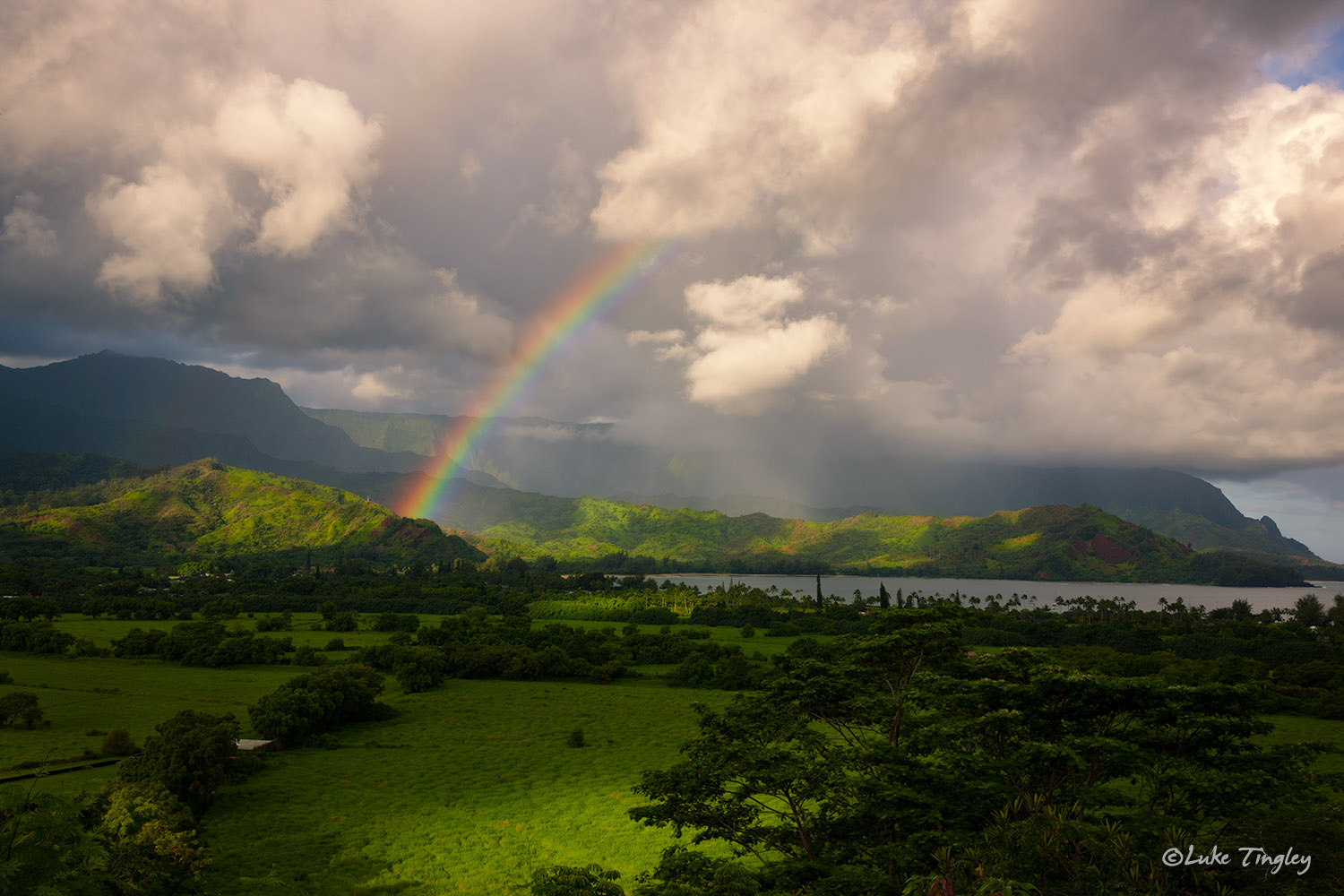 Hanalei,Hanalei Overlook,Kauai,Princeville, Rainbow, Hawaii