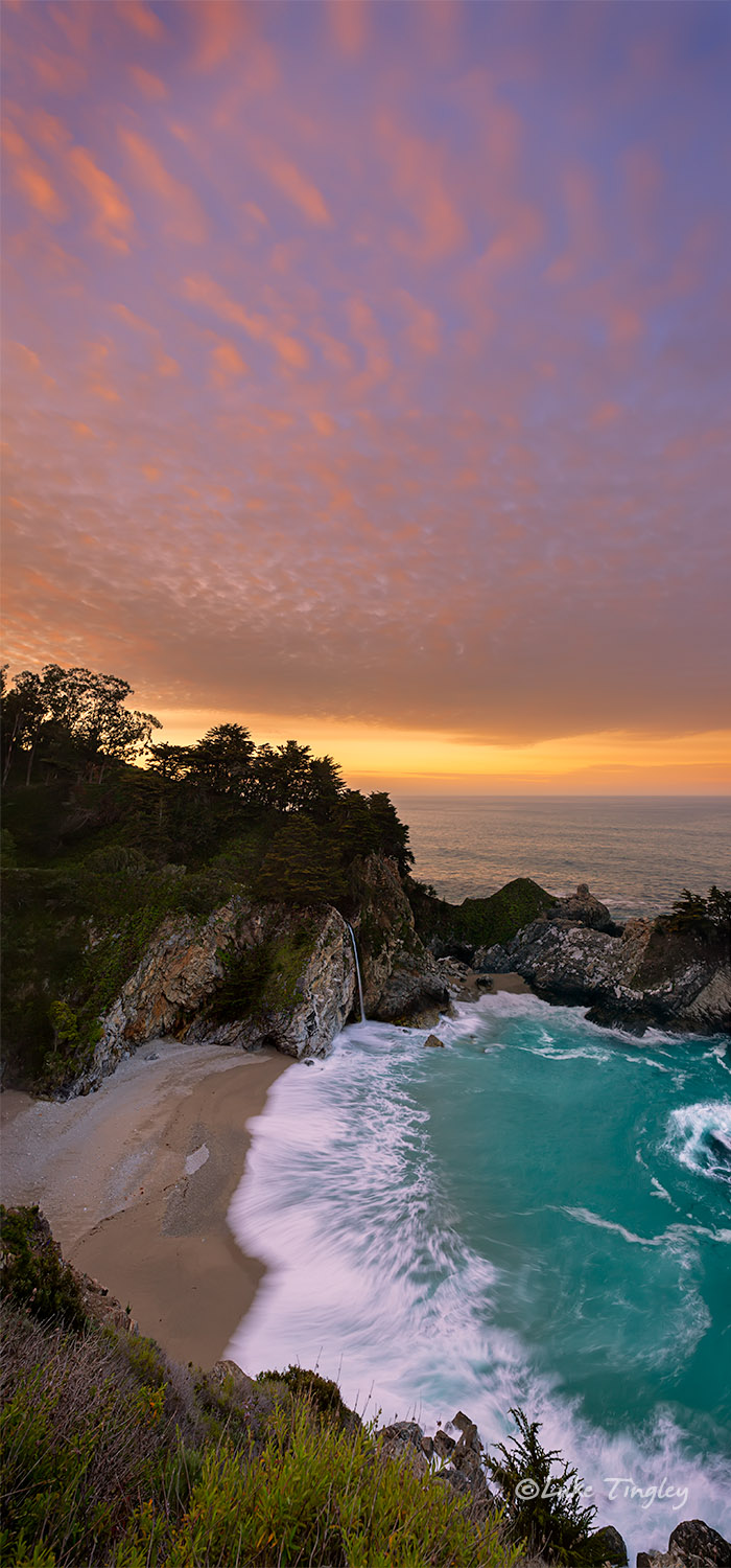 Sunrise at McWay Falls in Big Sur, CA.