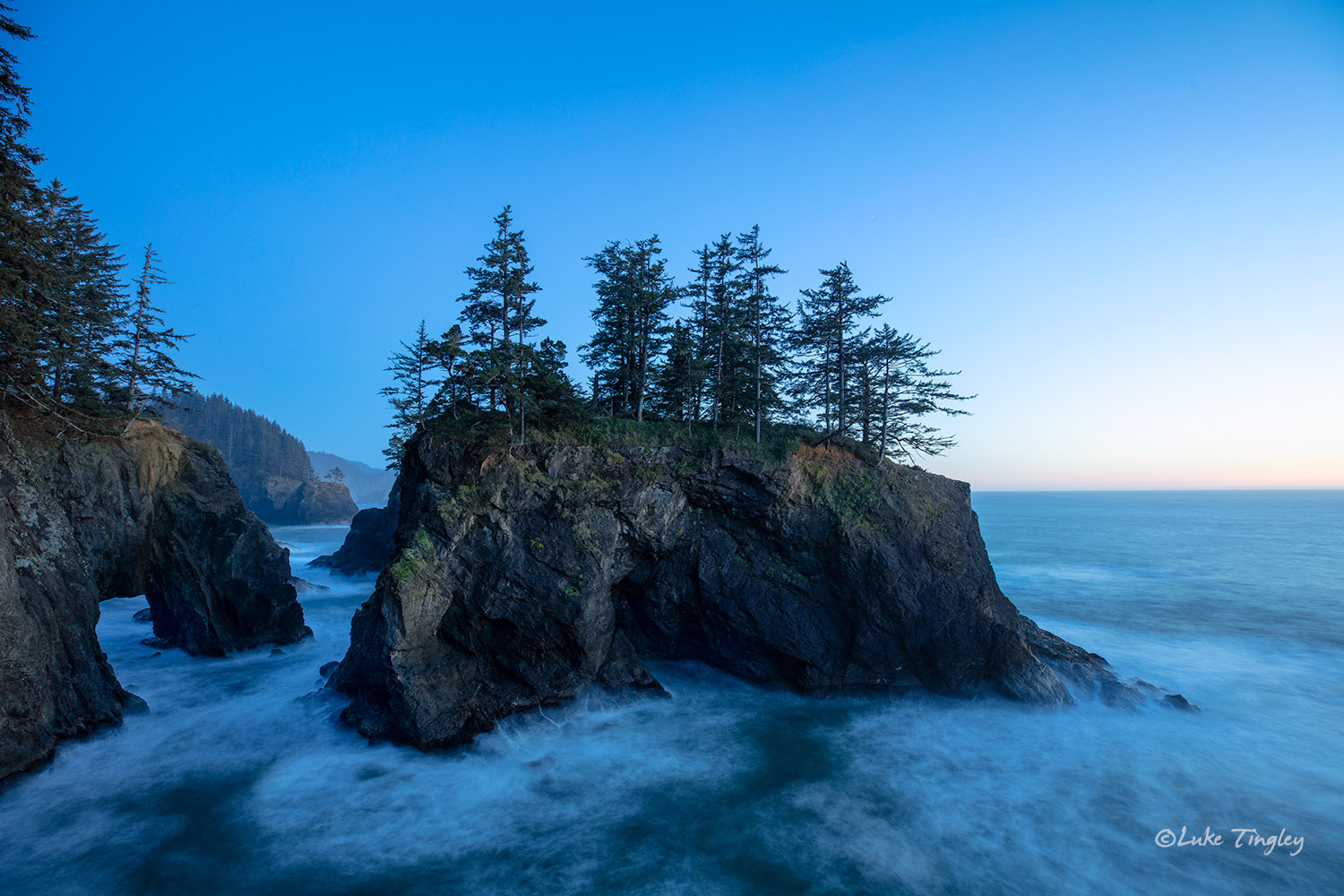 Samuel H. Boardman State Scenic Corridor, Oregon, Sunset, Sea Arches, Sea Stacks, Pacific Ocean