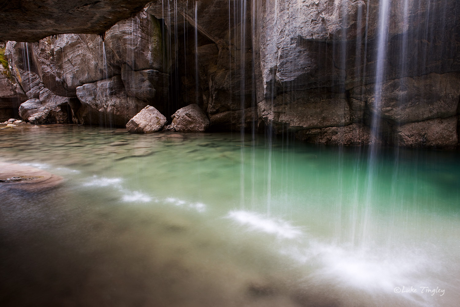 Waterfall, Veil, Canada, stream, Maligne Canyon, Jasper National Park, Canadian Rockies